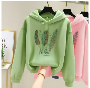 Hooded Sweater Thick Loose Long Sleeves Women - The Number 1 Things