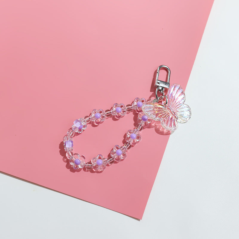 Pastoral Style Wireless Earphone Set Pendant Korean Version Floral Keychain - The Number 1 Things