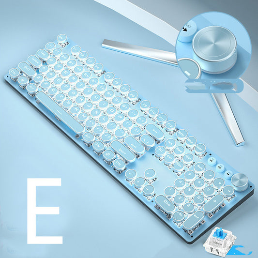 Wireless Mechanical Keyboard Mouse Set Game Office Retro - The Number 1 Things