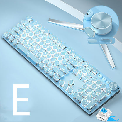 Wireless Mechanical Keyboard Mouse Set Game Office Retro - The Number 1 Things