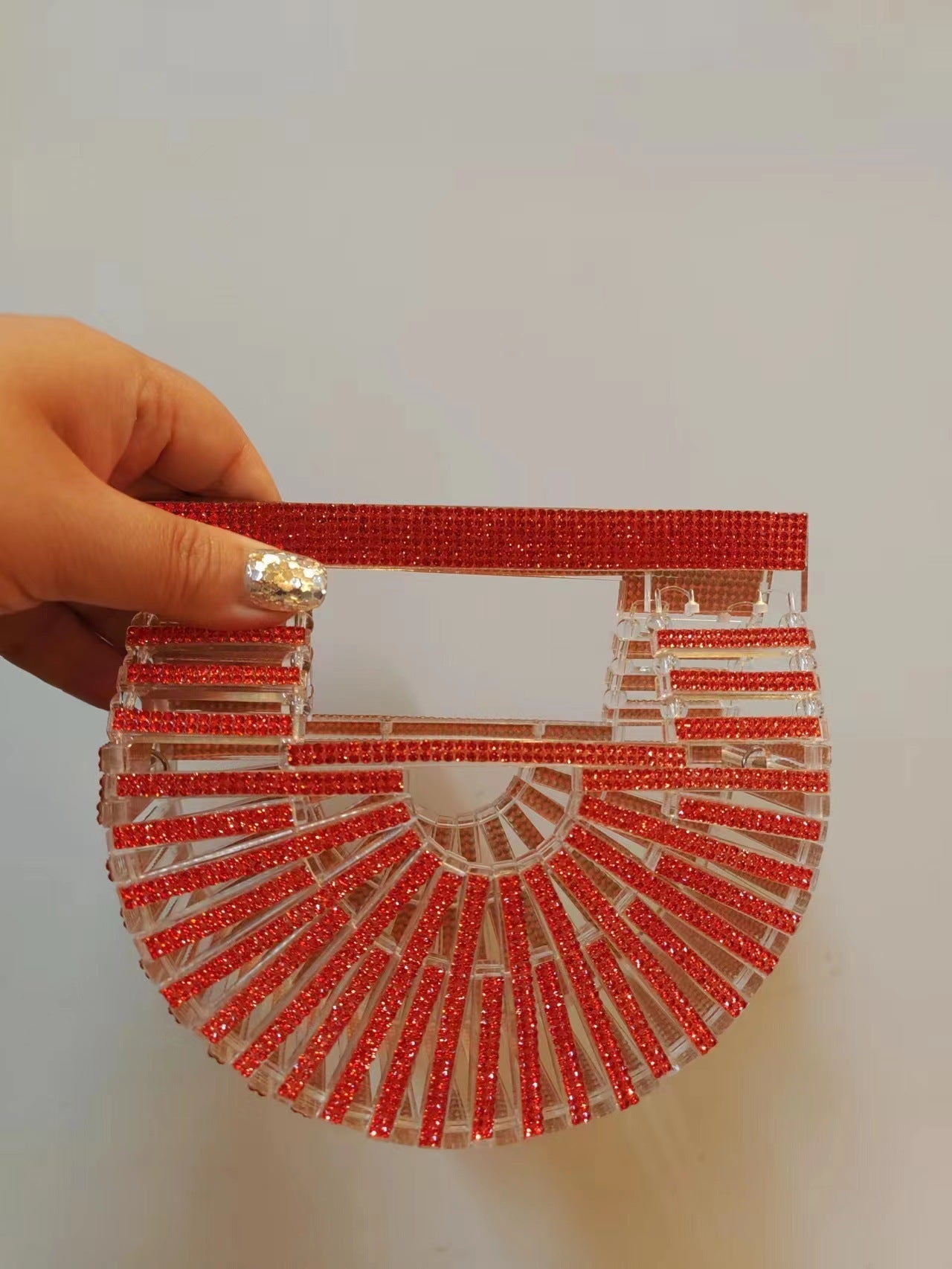 Rhinestone Rhinestone Acrylic Chain Vegetable Basket Crossbody Bag - The Number 1 Things