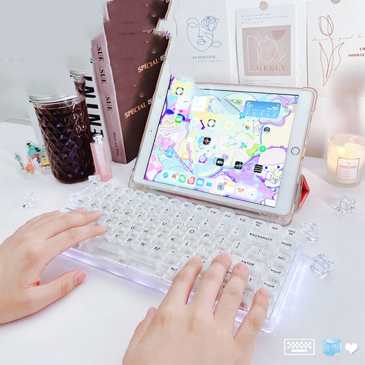 Fashion Transparent Wireless Bluetooth Mechanical Keyboard - The Number 1 Things