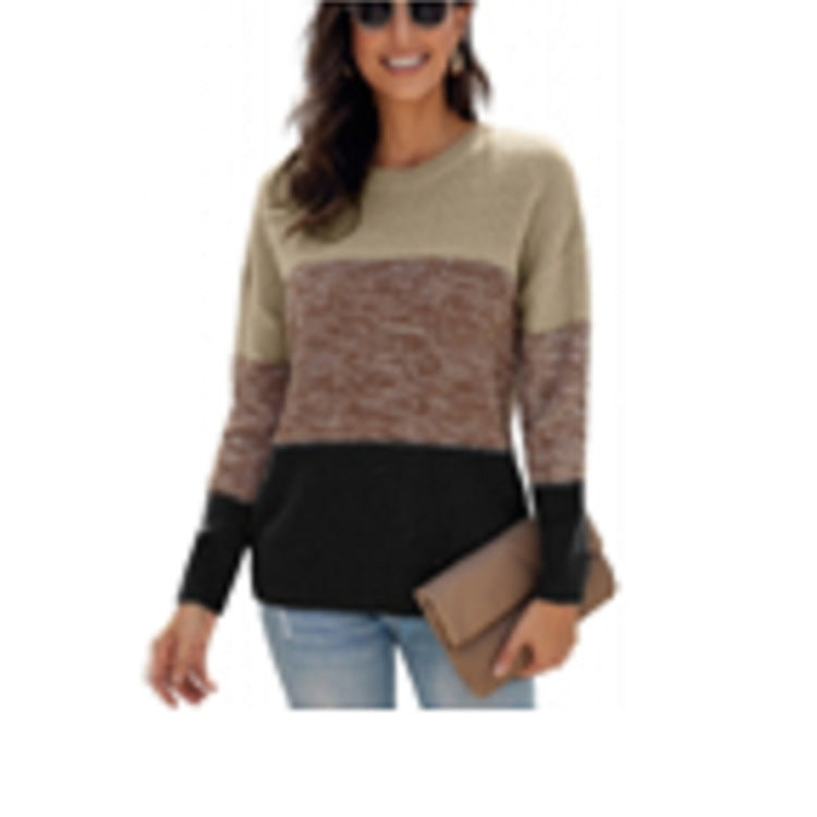 Women's Striped Color Block Pullover Sweater - The Number 1 Things