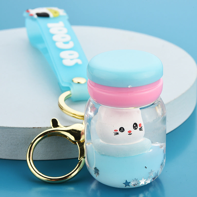 Floating Kitten Macaron Quicksand Keychain - The Number 1 Things