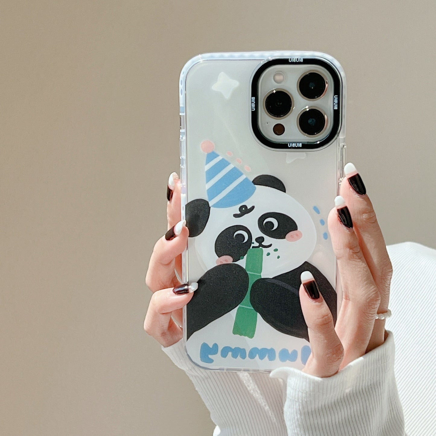 Cute Cartoon Mobile Phone Case Gnawing Bamboo Panda