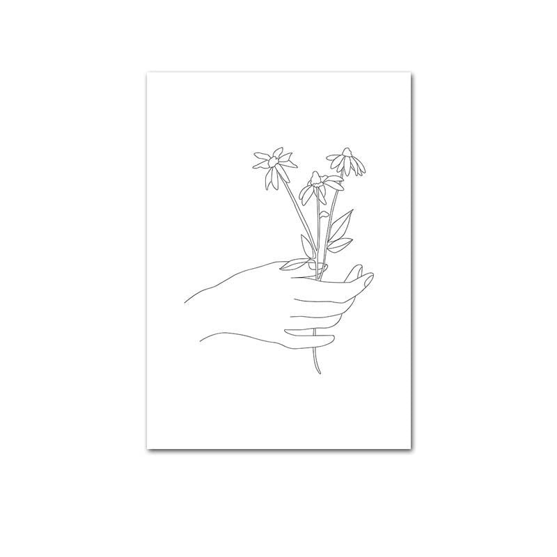 Abstract Botanical Canvas Drawing Style Home Decor - The Number 1 Things