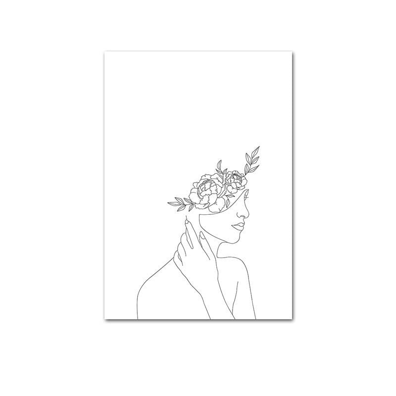 Abstract Botanical Canvas Drawing Style Home Decor - The Number 1 Things