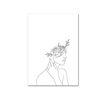 Abstract Botanical Canvas Drawing Style Home Decor - The Number 1 Things