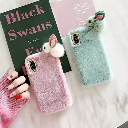 Fur iPhone Case Rabbit Fur iPhone Cover - The Number 1 Things
