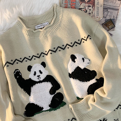 Loose casual student pullover sweater - The Number 1 Things