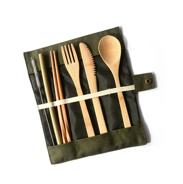 Bamboo Utensils Wooden Travel Cutlery Set Reusable Utensils With Pouch Camping Utensils Zero Waste Fork Spoon Knife Flatware Set - The Number 1 Things