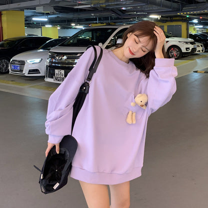 Pocket bear cotton sweater