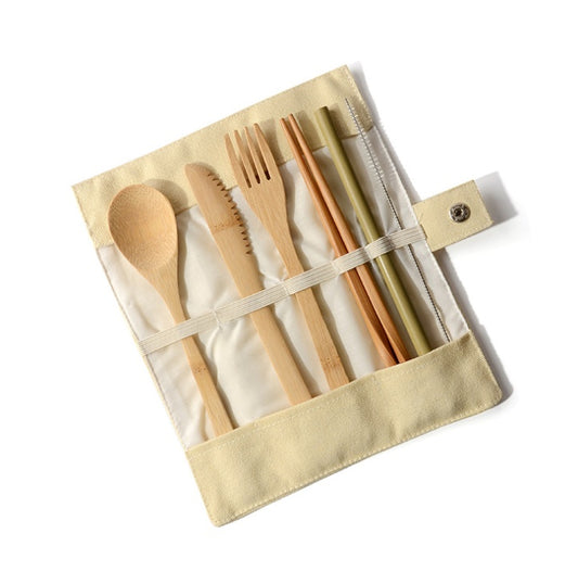 Bamboo Utensils Wooden Travel Cutlery Set Reusable Utensils With Pouch Camping Utensils Zero Waste Fork Spoon Knife Flatware Set - The Number 1 Things