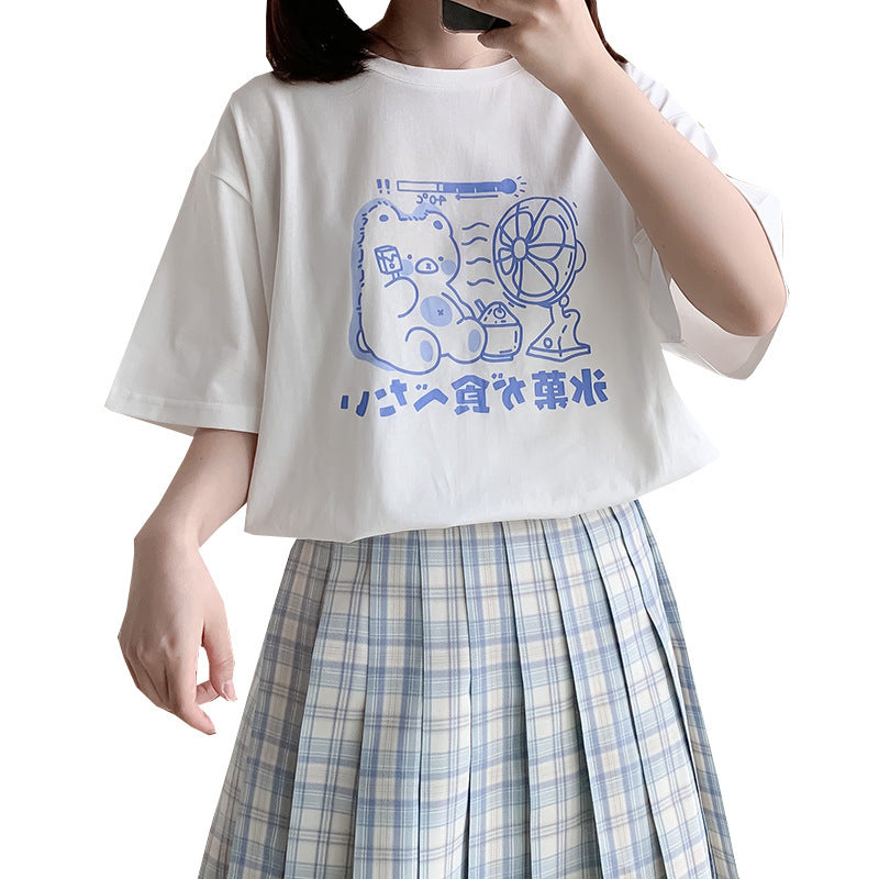 Summer Round Neck Loose Temperament Commuter Loose Cotton Short Sleeves - The Number 1 Things