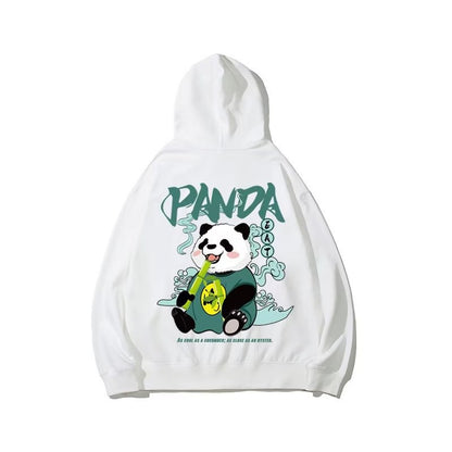 Mens Fashion Casual Loose Panda Print Sweatshirt