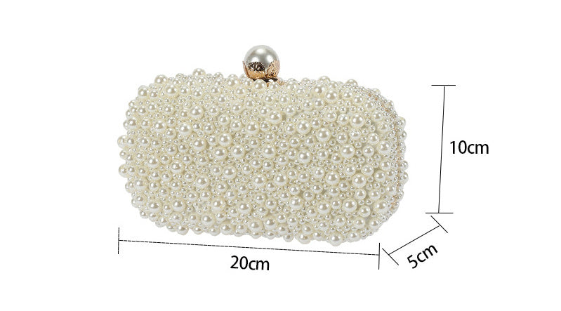 Women's Pearl Dinner Bag Soft Surface Lock Clutch - The Number 1 Things