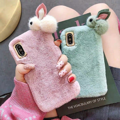 Fur iPhone Case Rabbit Fur iPhone Cover - The Number 1 Things