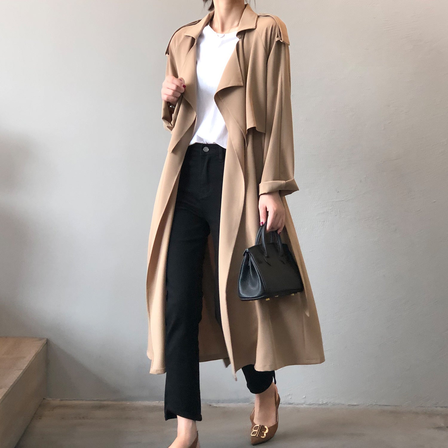 Elegant Long Trench Coat Women's Retro British Style - The Number 1 Things