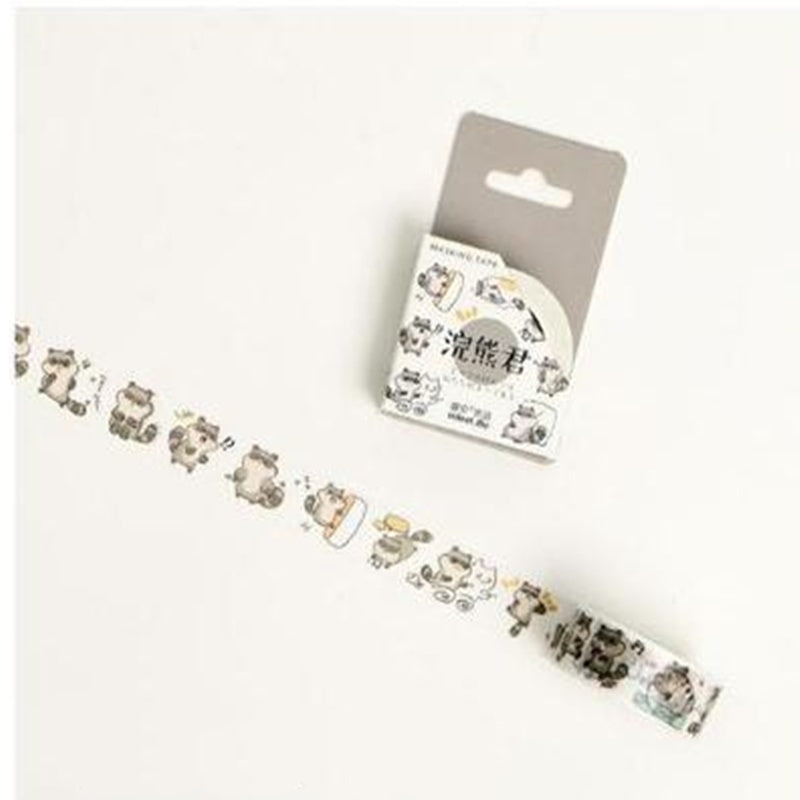 Cute Seal Panda Hamster Animals Masking Washi Tape