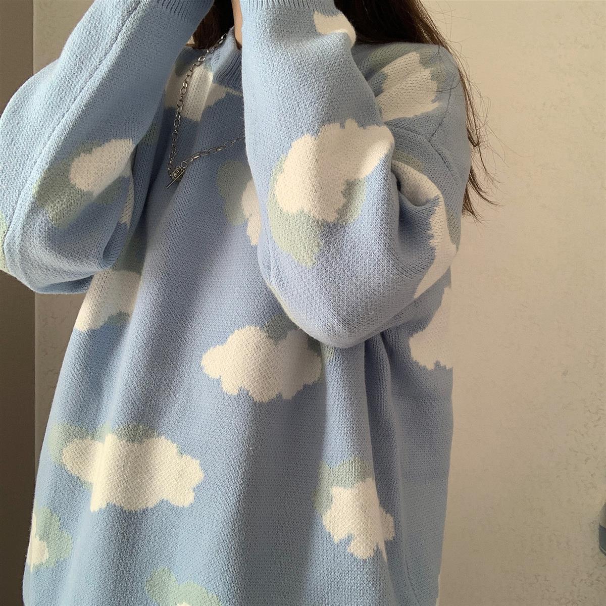New V-neck Loose Pullover Sweater Long Sleeve Sweater - The Number 1 Things