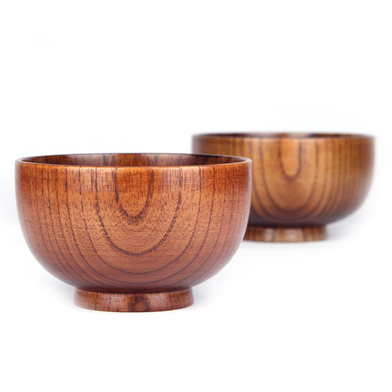 Wooden Bowl Japanese Style Wood Rice Soup Bowl Salad Bowl Food Container Large Small Bowl for Kids Tableware Wooden Utensils - The Number 1 Things
