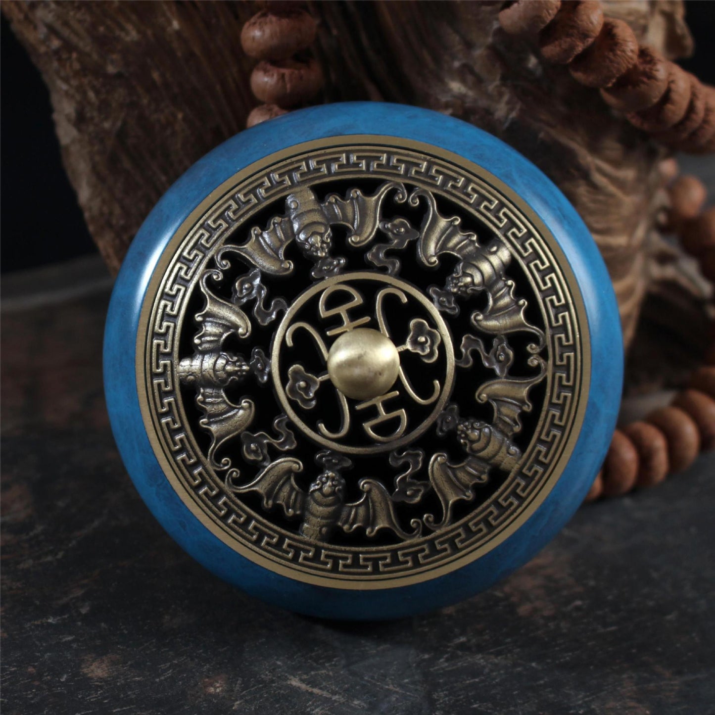 Pure Copper Burnished Blue Flat Chassis Incense Burner - The Number 1 Things