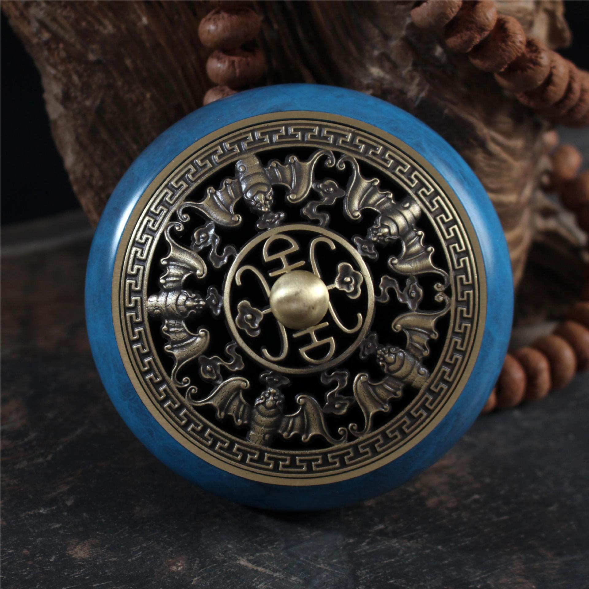 Pure Copper Burnished Blue Flat Chassis Incense Burner - The Number 1 Things