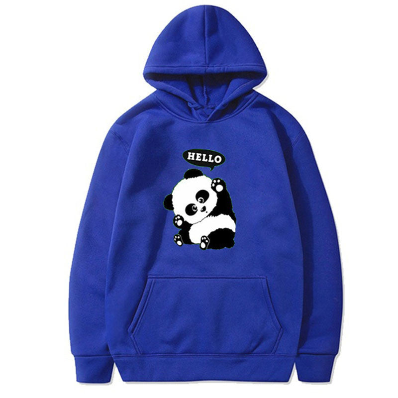 Panda Funny Pattern Case Printed Long-sleeved Hooded Sweater