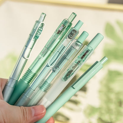 Solid Color Pressing Pen Simple Cream Gel Pen Set