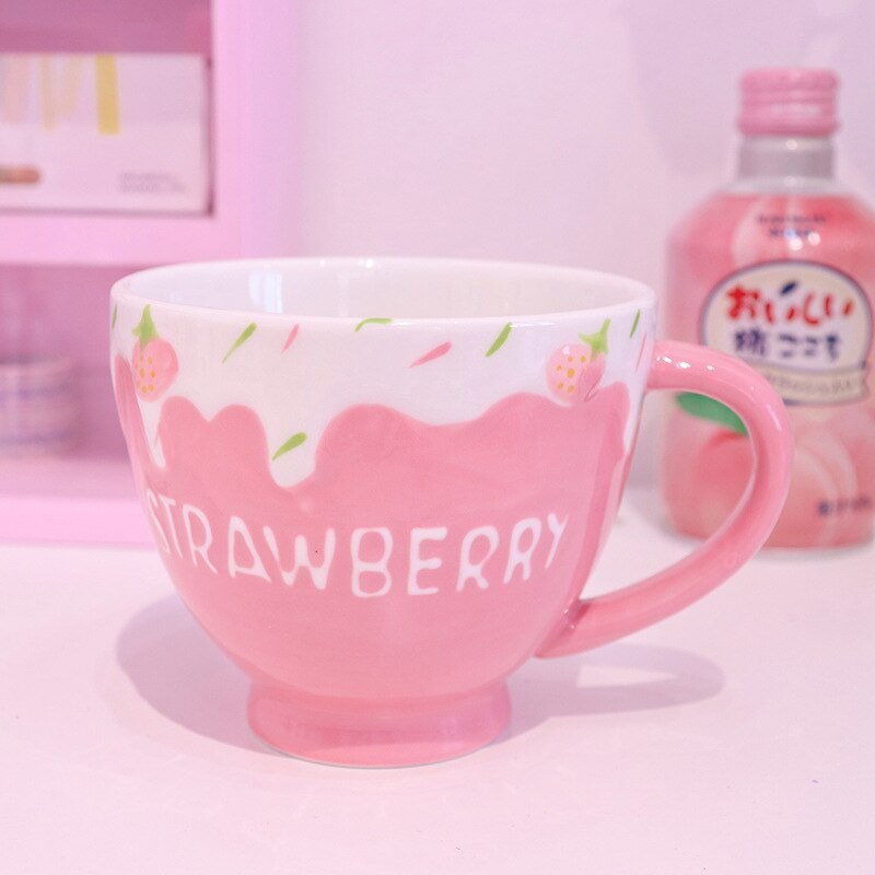 Embossed Three-dimensional Strawberry Milk Girl Cup - The Number 1 Things