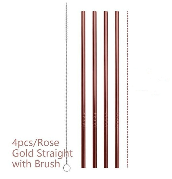 Colourful Reusable Stainless Steel Straws - The Number 1 Things