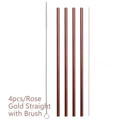 Colourful Reusable Stainless Steel Straws - The Number 1 Things