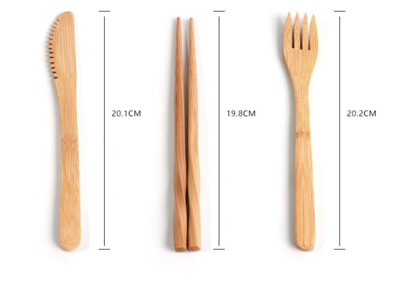 Bamboo Utensils Wooden Travel Cutlery Set Reusable Utensils With Pouch Camping Utensils Zero Waste Fork Spoon Knife Flatware Set - The Number 1 Things