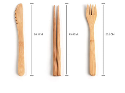 Bamboo Utensils Wooden Travel Cutlery Set Reusable Utensils With Pouch Camping Utensils Zero Waste Fork Spoon Knife Flatware Set - The Number 1 Things