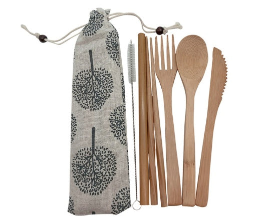 Bamboo Utensils Wooden Travel Cutlery Set Reusable Utensils With Pouch Camping Utensils Zero Waste Fork Spoon Knife Flatware Set - The Number 1 Things