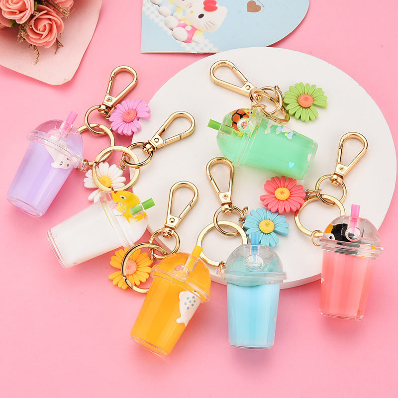 Acrylic Milk Bottle Simulation Milk Tea Cup Keychain - The Number 1 Things