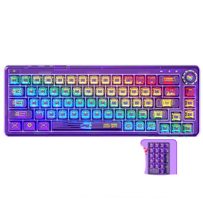 Bluetooth Mechanical Keyboard Transparent Case Hot-swappable Gasket Structure - The Number 1 Things