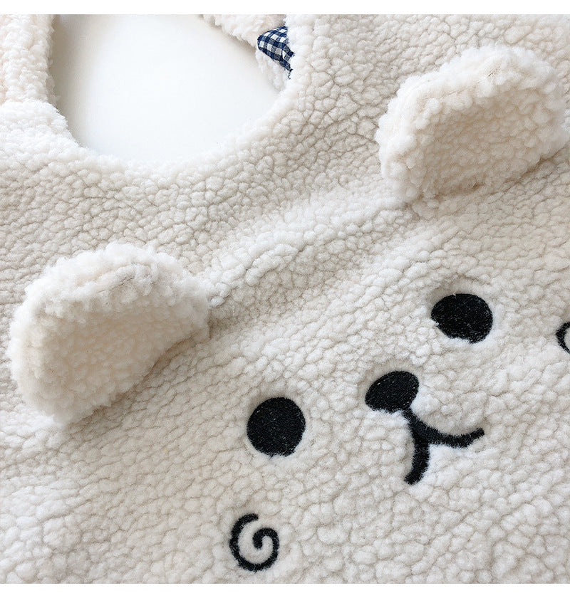 Lamb Wool Large Capacity Plush Embroidery Shopping Bag - The Number 1 Things