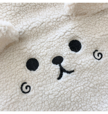 Lamb Wool Large Capacity Plush Embroidery Shopping Bag - The Number 1 Things