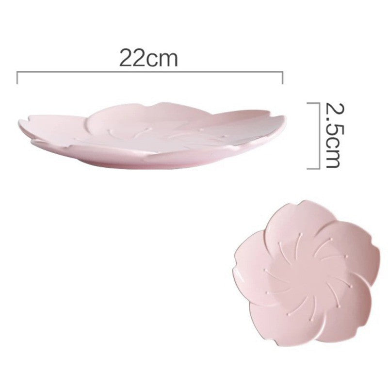 Japanese Ceramic Sakura Plate Creative Dinner Plate