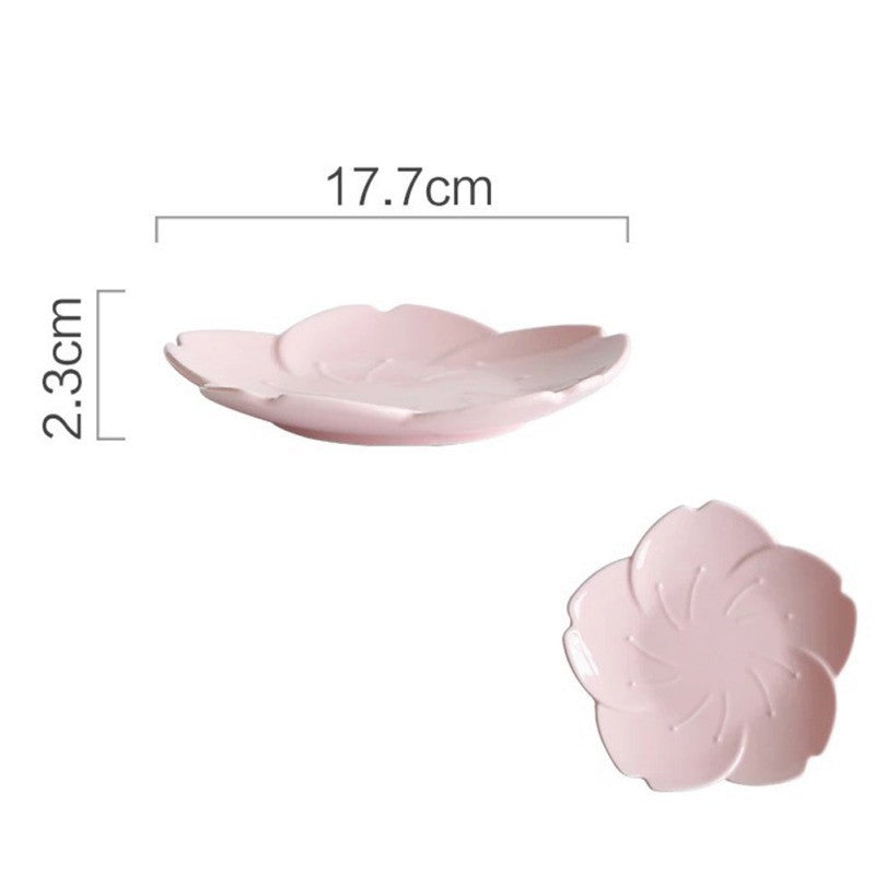 Japanese Ceramic Sakura Plate Creative Dinner Plate
