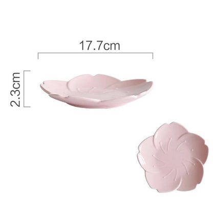Japanese Ceramic Sakura Plate Creative Dinner Plate