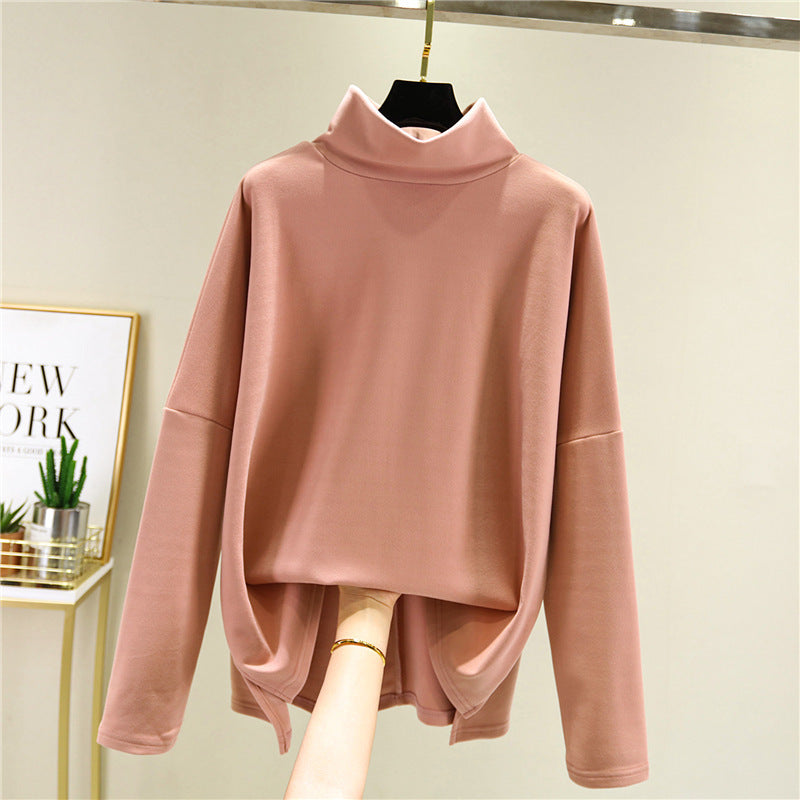Long-Sleeved High-Neck Bottoming Shirt Women Double-Faced Velvet - The Number 1 Things