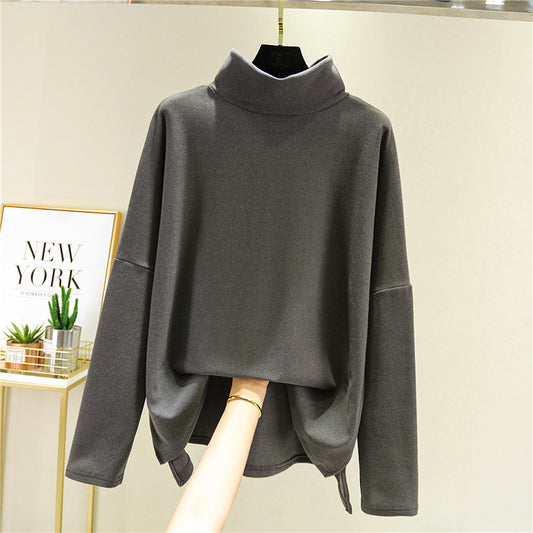 Long-Sleeved High-Neck Bottoming Shirt Women Double-Faced Velvet - The Number 1 Things