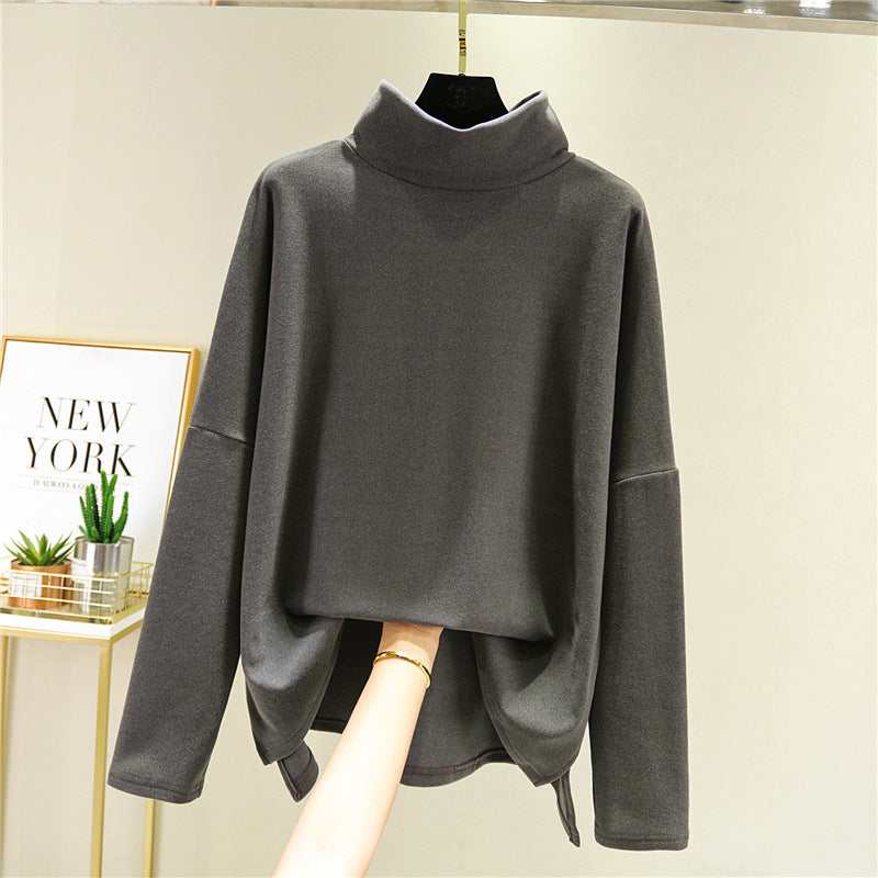 Long-Sleeved High-Neck Bottoming Shirt Women Double-Faced Velvet - The Number 1 Things