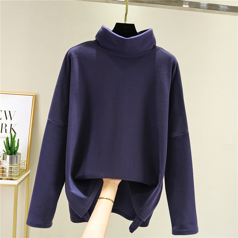 Long-Sleeved High-Neck Bottoming Shirt Women Double-Faced Velvet - The Number 1 Things