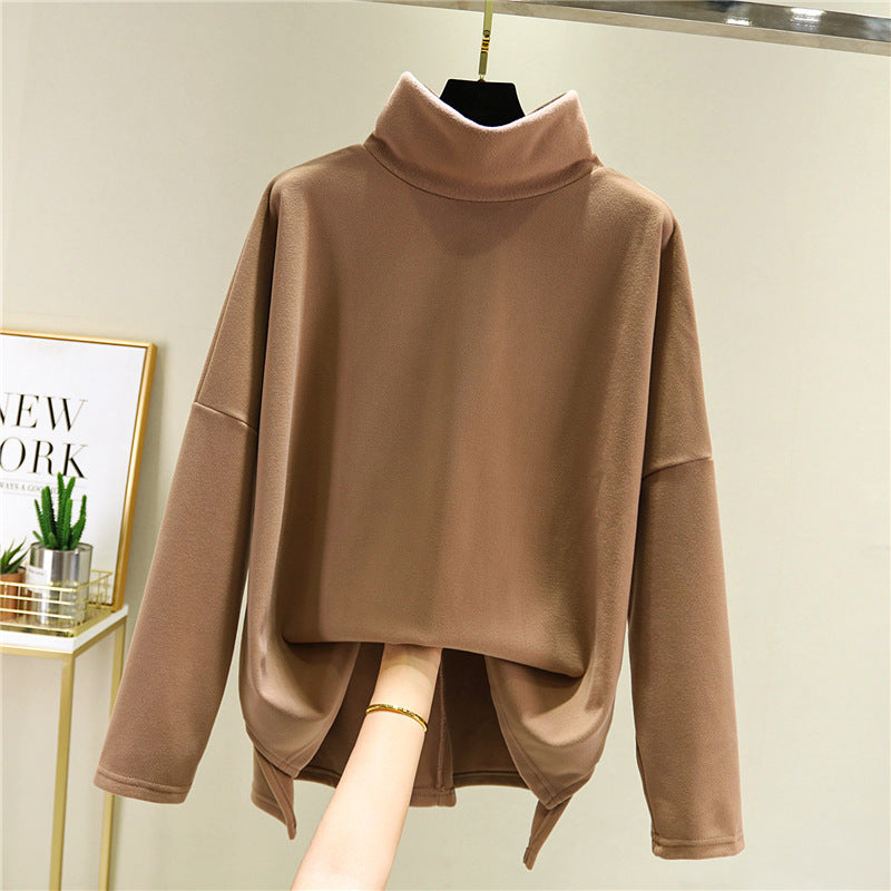 Long-Sleeved High-Neck Bottoming Shirt Women Double-Faced Velvet - The Number 1 Things