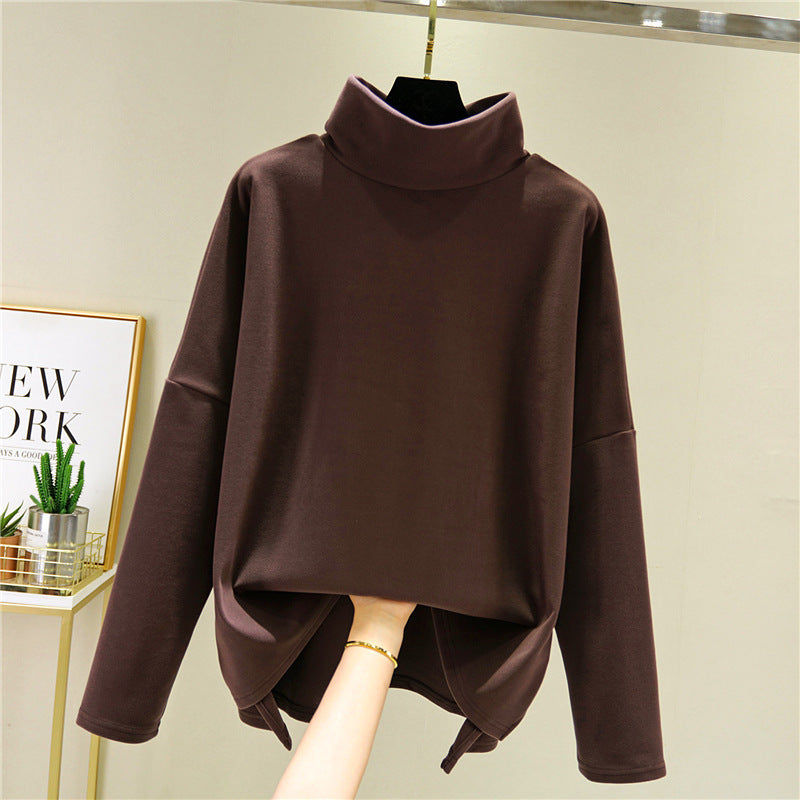 Long-Sleeved High-Neck Bottoming Shirt Women Double-Faced Velvet - The Number 1 Things