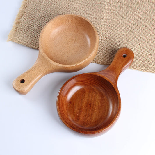 Multifunctional Wooden Bowl Wooden Tableware With Handle For Fruit Salad Bowl - The Number 1 Things