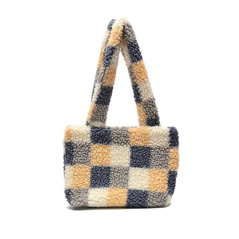 Leopard Print Zebra Print Plaid Women Handbag Plush Shoulder Bag - The Number 1 Things